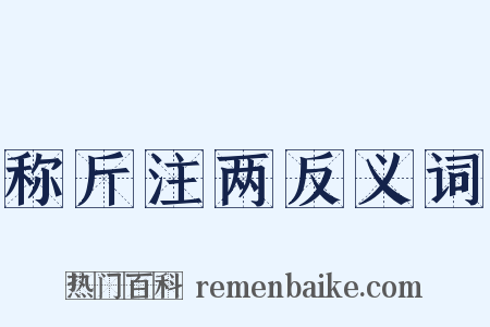 称斤注两反义词是什么意思的图片